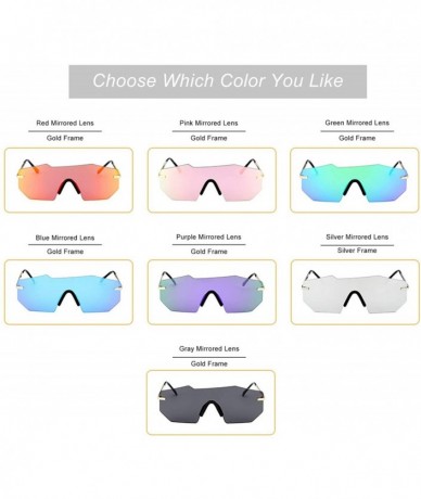 Sport Polarized Sunglasses for Men and Women- One-Piece Mirrored Lens UV400 - Gray - CQ193A4IYC6 $24.24