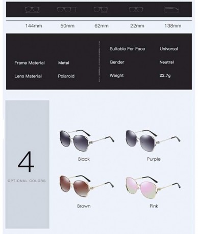 Aviator Metal Polarized Sunglasses Women polarized driving Sunglasses anti-ultraviolet and anti-glare - C - CK18QRGA0MU $70.18