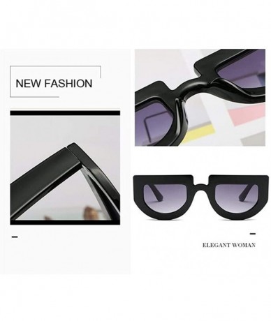 Oval Small Cat Eye Women Sunglasses Celebrity Sexy Sun Glasses Flat Top Lady Oval Sunglasses - Whitegray - CW1999COZ56 $20.53