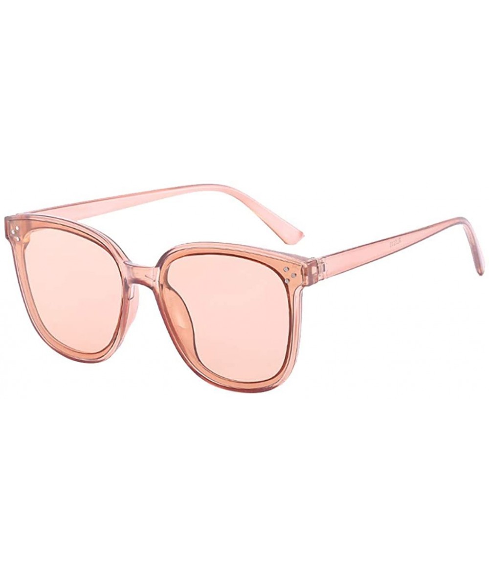 Semi-rimless Women's Lightweight Oversized Fashion Sunglasses Mirrored Polarized Lens Sun Glasses Eyewear for Ladies - Pink -...