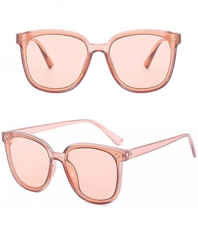 Semi-rimless Women's Lightweight Oversized Fashion Sunglasses Mirrored Polarized Lens Sun Glasses Eyewear for Ladies - Pink -...