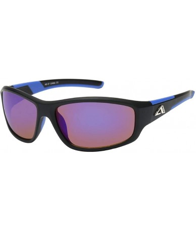 Sport Men's Sport Sunglasses with Anti-Glare BlueTech Lens - Matte Black - C218HAYKO74 $19.60