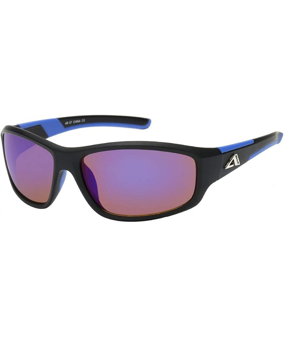 Sport Men's Sport Sunglasses with Anti-Glare BlueTech Lens - Matte Black - C218HAYKO74 $19.60