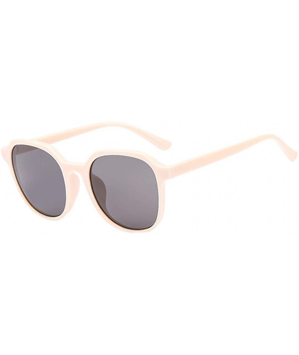 Round Classic Round Retro Plastic Frame Vintage Women's Sunglasses - Yellow - CP199L4G3Z7 $14.64