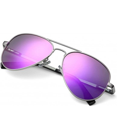 Round Polarized Aviator Sunglasses for Men Women - Lightweight Metal Frame Sun Glasses UV400 Protection - C01993R4I75 $26.97