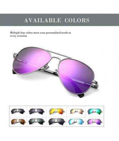 Round Polarized Aviator Sunglasses for Men Women - Lightweight Metal Frame Sun Glasses UV400 Protection - C01993R4I75 $26.97