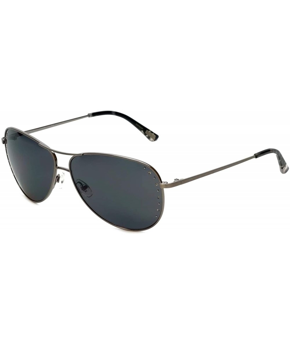 Aviator Designer Sunglasses AX00003 in Gunmetal with Grey Lenses - CO18IA4ZM2X $79.83