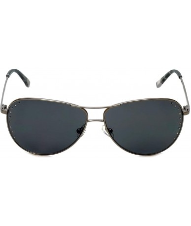 Aviator Designer Sunglasses AX00003 in Gunmetal with Grey Lenses - CO18IA4ZM2X $79.83