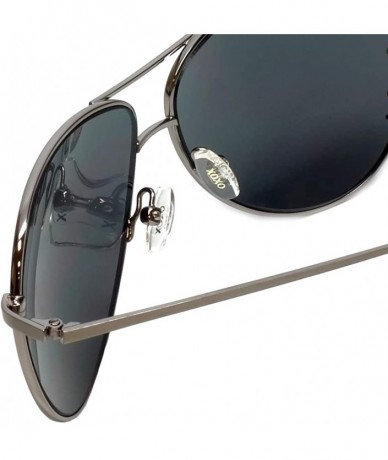 Aviator Designer Sunglasses AX00003 in Gunmetal with Grey Lenses - CO18IA4ZM2X $79.83