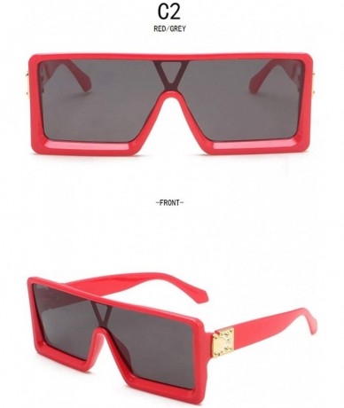 Square Fashion Irregular Man Women Cat Eye Sunglasses Glasses Shades Vintage Retro - Red - CP19063GZC3 $18.94