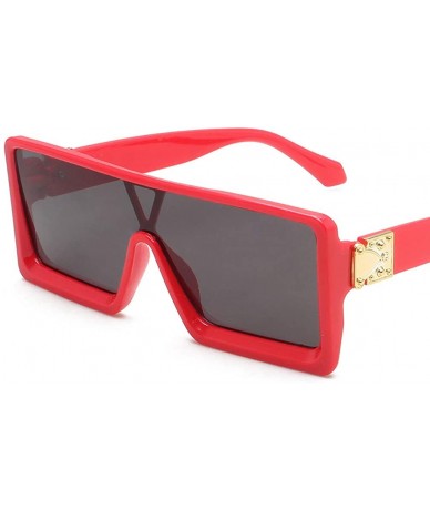 Square Fashion Irregular Man Women Cat Eye Sunglasses Glasses Shades Vintage Retro - Red - CP19063GZC3 $18.94