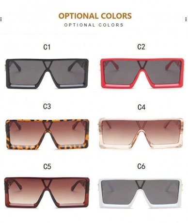 Square Fashion Irregular Man Women Cat Eye Sunglasses Glasses Shades Vintage Retro - Red - CP19063GZC3 $18.94