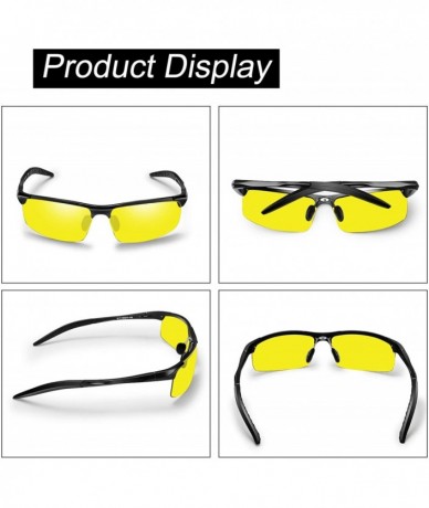 Aviator Polarized Sport Mens Sunglasses HD Lens Metal Frame Driving Shades FD 9005 - Z-z-z-yellow - C618NOCKHK2 $23.81