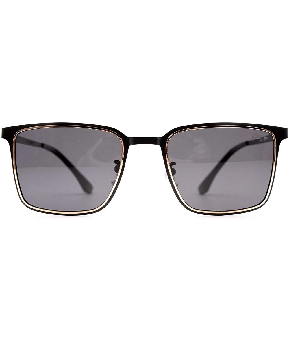 Square p646 Square Design Polarized - for Womens-Mens 100% UV PROTECTION - Black-black - C9192TERHWL $43.62