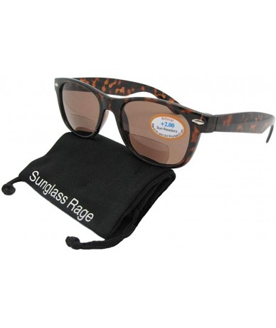 Wayfarer Small Bifocal Sunglasses Retro Style B8 - Tortoise Frame Brown Lens - CV18IZ0TC8W $26.96