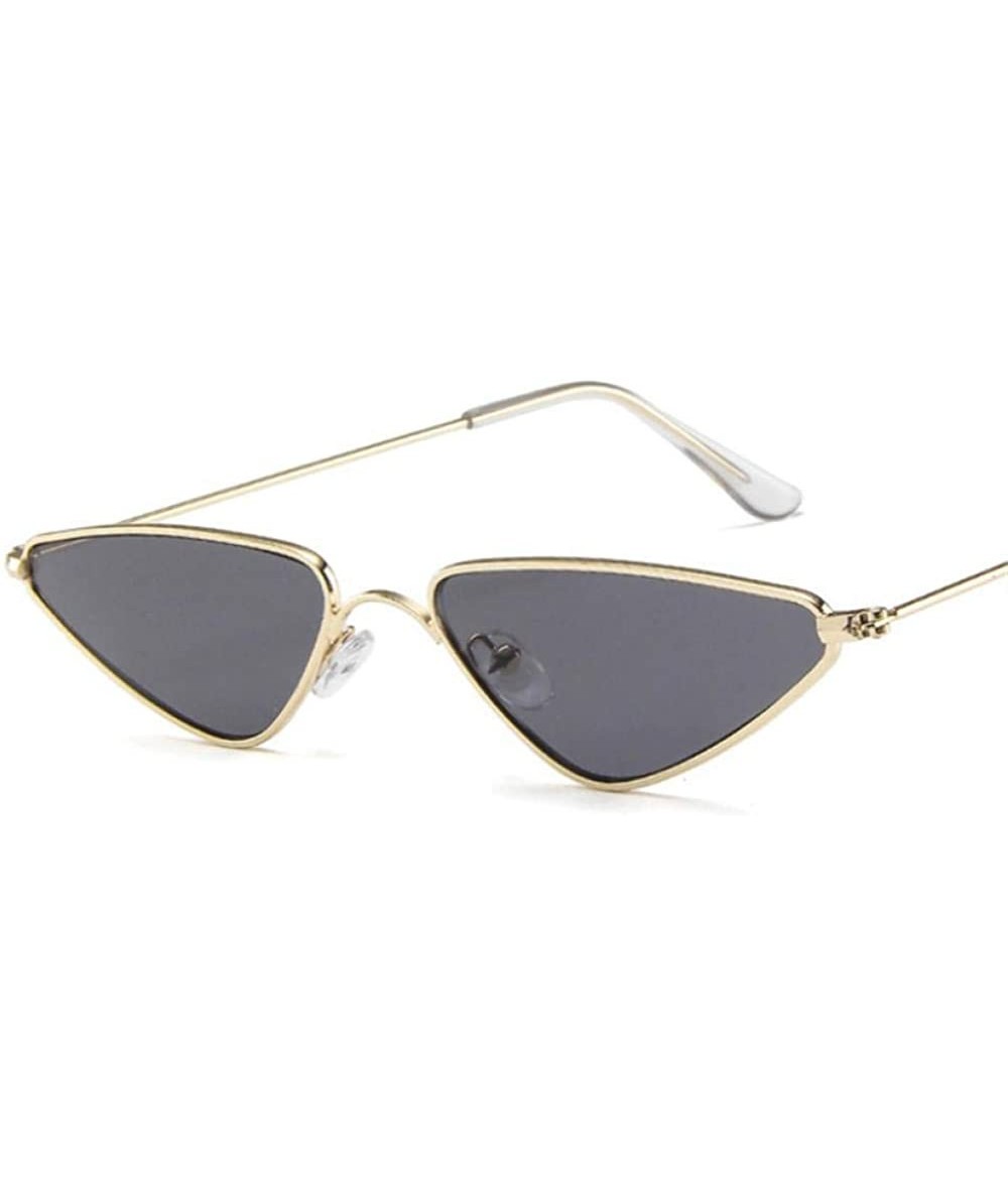 Oversized Cat Eye Sunglasses Women Men Vintage Pink Glasses Luxury Brand Designer YELLOW - Gold - CT18YLYU9NQ $18.17