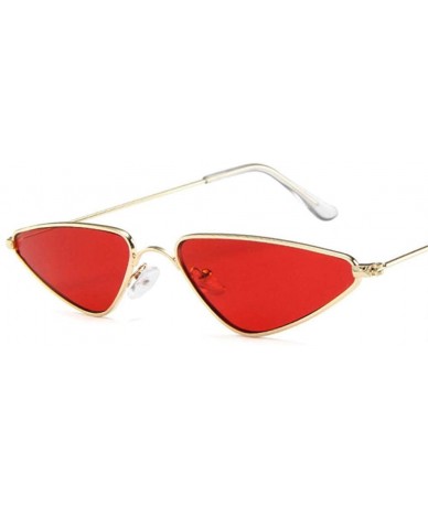 Oversized Cat Eye Sunglasses Women Men Vintage Pink Glasses Luxury Brand Designer YELLOW - Gold - CT18YLYU9NQ $18.17