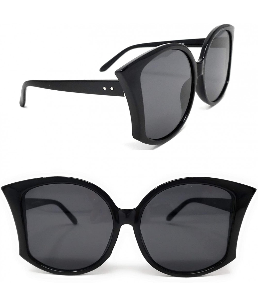 Oversized Oversized Pointed Cat Eye Elegant High Fashion Neutral Colored Lens Sunglasses for Women - Unisex UV 400 - SM1127 -...