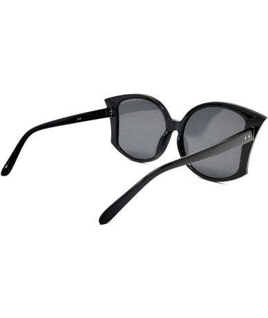 Oversized Oversized Pointed Cat Eye Elegant High Fashion Neutral Colored Lens Sunglasses for Women - Unisex UV 400 - SM1127 -...