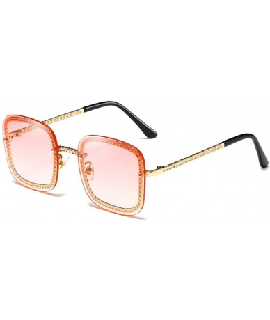 Square Women Sunglasses Fashion Gold Grey Drive Holiday Square Non-Polarized UV400 - Gold Pink - C018R6X8G07 $20.23