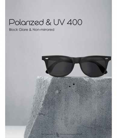 Aviator Mens Sunglasses Polarized Womens UV 400 Protection - 23-all Black/ Matte Frame - CE18DRR035R $23.06