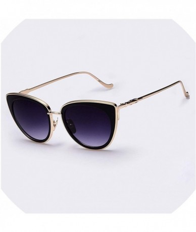 Cat Eye Cat Eye Women Sunglasses Female Sunglasses Famous Brand Designer Alloy Legs Glasses - C6grey - C918W0I2T3T $42.16