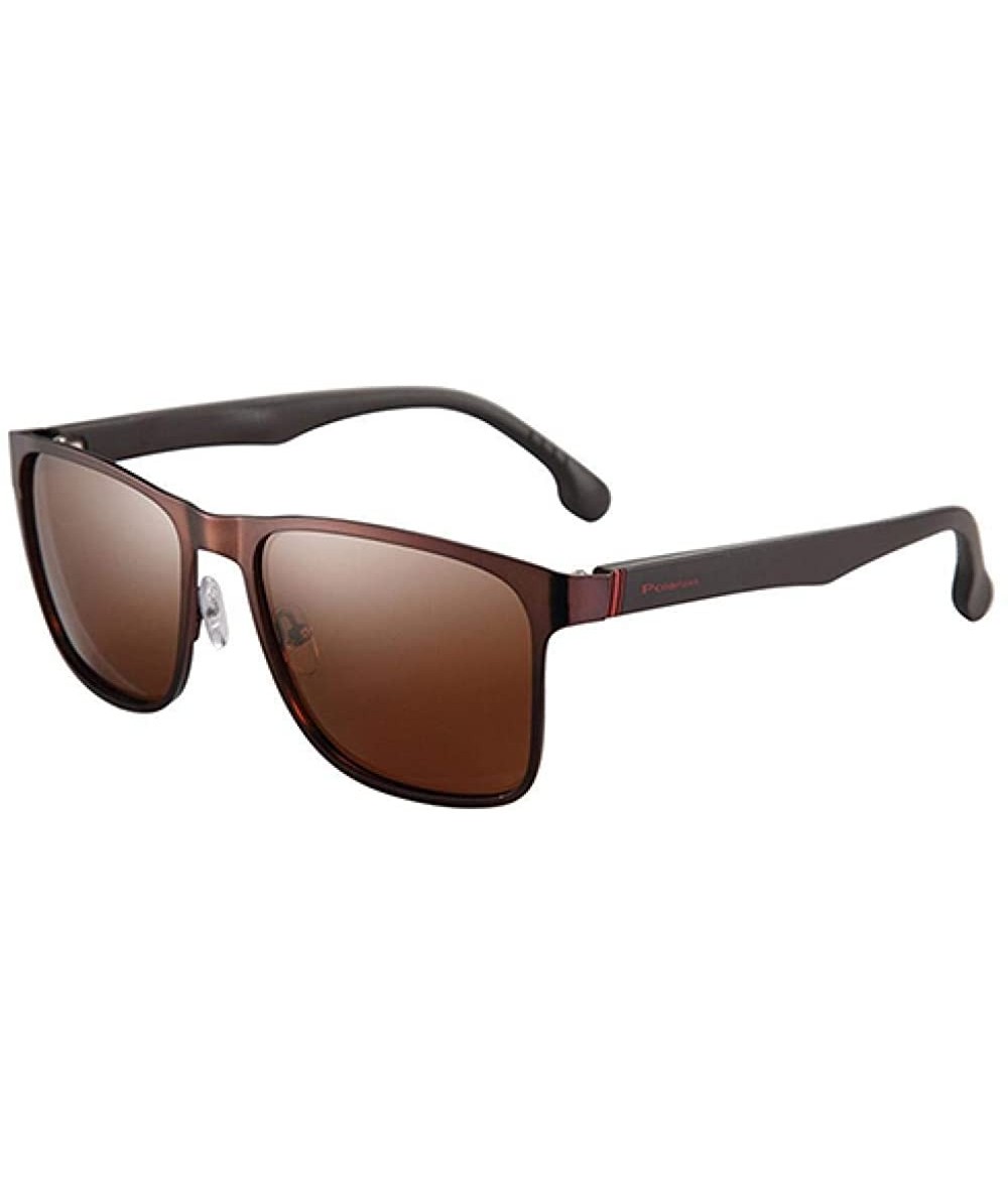 Oversized 20/20 Brand Design Classic Polarized Sunglasses Men Driving Blue Lens C01 G15 - C03 Brown - CC18XQZ8Y7U $28.68