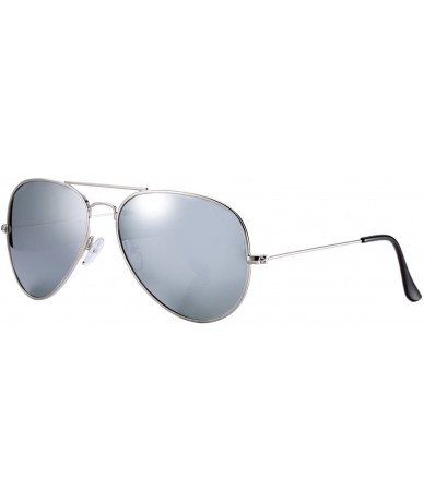 Round Classic Polarized Aviator Sunglasses for Men and Women UV400 Protection - C1184DW9KRL $35.51