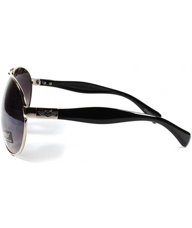 Oversized Unisex Classic Stylish Aviator Style 80s Oversized Lens Sunglasses - Gray - CT18WXNH5HZ $19.45