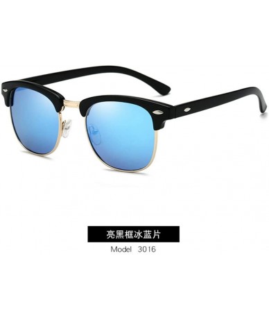 Goggle Polarized Sunglasses Men Women Eye Sun Glasses Semi Rimless Men Sunglasses - C5 - CA194OIRE7S $38.93