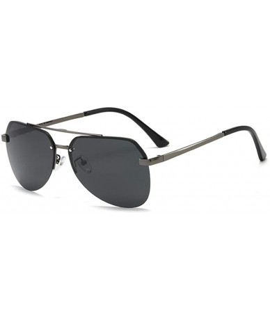 Oval Polarized Sunglasses Men's Tide HD Fishing Driver Driving Special Glasses Anti-UV Sunglasses - CB190MWA3LO $55.77