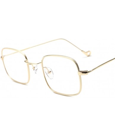 Rimless Women Fashion Quadrate Shades Sunglasses Integrated UV Candy Eyeglasses Glasses - B - CW18D3LKWNN $19.91