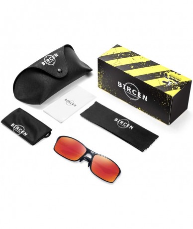 Rectangular Polarized Sunglasses for Men Women UV Protection Driving Golf Fishing Sports Sunglasses - CB196GTYL58 $44.48