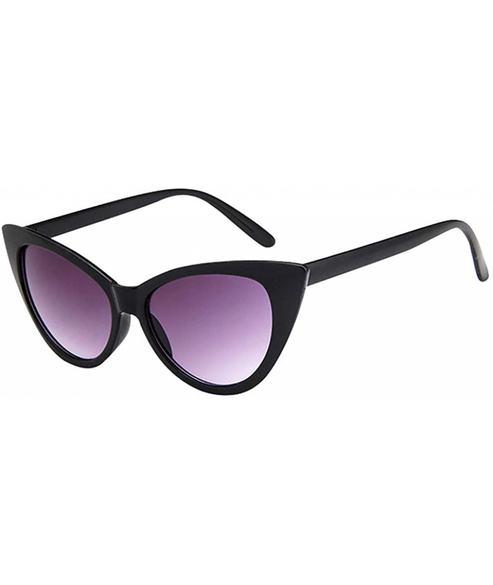 Rectangular Unisex Fashion Cat Eye Sunglasses Sexy Retro Sunglasses Women Sunglasses - F - C9190G7XLGR $16.25