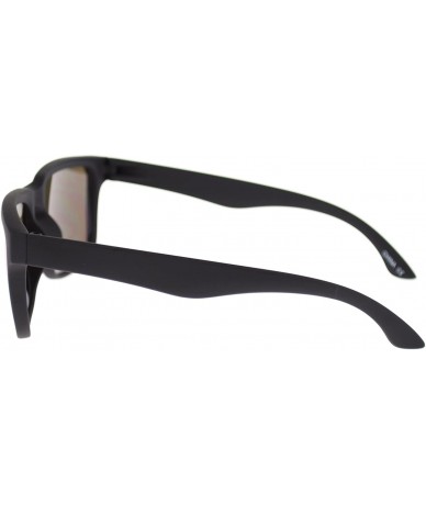 Rectangular Mens Mirrored Mirror Lens Narrow Rectangular Keyhole Agent Sunglasses Black Blue - C311OMSD4X3 $19.20