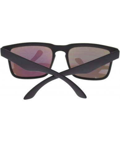 Rectangular Mens Mirrored Mirror Lens Narrow Rectangular Keyhole Agent Sunglasses Black Blue - C311OMSD4X3 $19.20