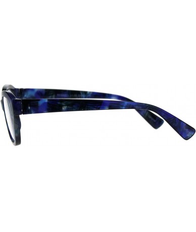 Cat Eye Womens Luxury Fashion Narrow Cat Eye Style Plastic Frame Reading Glasses - Blue Marble - CH182IUSX5R $18.91