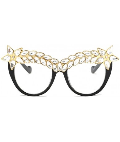 Oversized Womens Luxury Diamond Decorated Sunglasses UV400 Retro Eyeglasses - Style 05 - CD18GWHZ5HZ $23.87