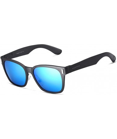 Wayfarer Sunglasses for Women Men Polarized UV Protection Square Classic Aluminum Mirrored Sun glasses G9260 - Blue - CI182S0...