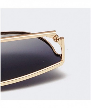 Cat Eye Men and women fashion retro metal big box cat eye sunglasses prom mirror party travel - Black - CH18SYR8ER6 $37.24