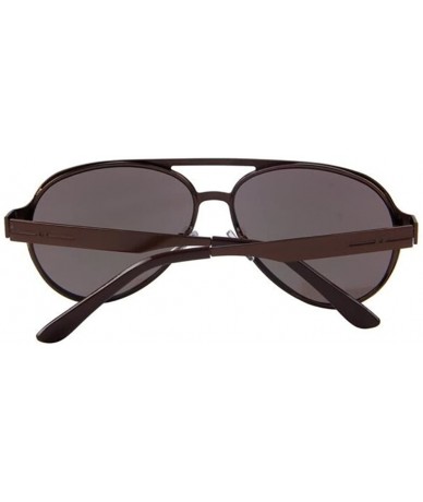 Sport Men UV400 Oval Mirror Lens Sunglasses Women Sport Driving Sun glasses - Brown - CR17Z3DW8RI $22.50