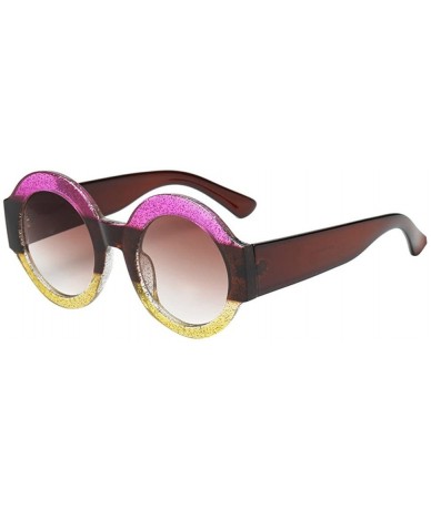 Round Polarized Sunglasses Colorful Oversized - B - C5199SD9WRO $15.33