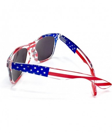 Sport American Flag Mirror Novelty Decorative Sunglasses - Silver Mirror - CO183IYU7Y6 $17.65