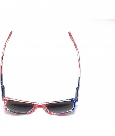 Sport American Flag Mirror Novelty Decorative Sunglasses - Silver Mirror - CO183IYU7Y6 $17.65