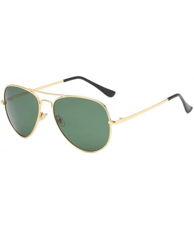 Goggle Sunglasses For Classic Aviator Unisex Polarized LK1743 - C8-gold/G15 - CX193YQDX5U $23.27