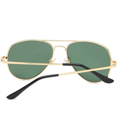 Goggle Sunglasses For Classic Aviator Unisex Polarized LK1743 - C8-gold/G15 - CX193YQDX5U $23.27