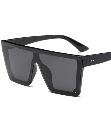 Square Sunglasses Square Gradient Glasses Designer - Black - CK199EL3EQ3 $28.51