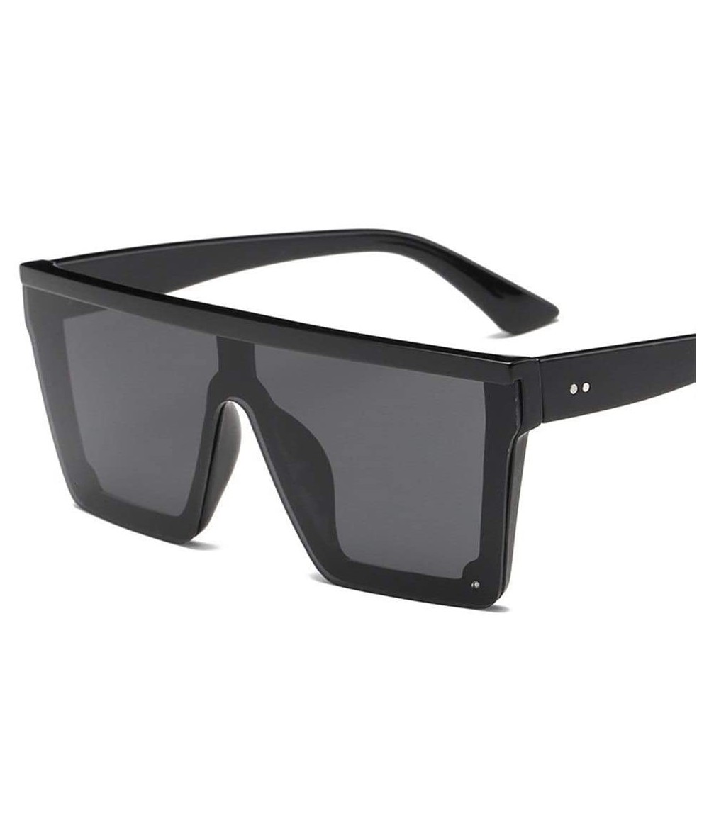 Square Sunglasses Square Gradient Glasses Designer - Black - CK199EL3EQ3 $28.51