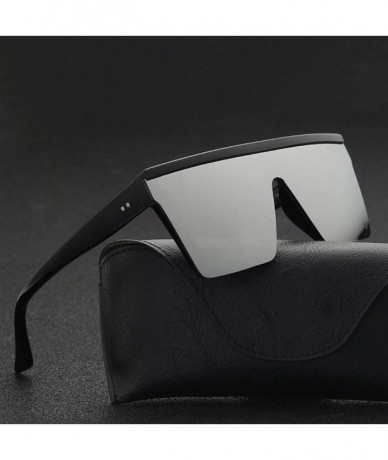 Square Sunglasses Square Gradient Glasses Designer - Black - CK199EL3EQ3 $28.51