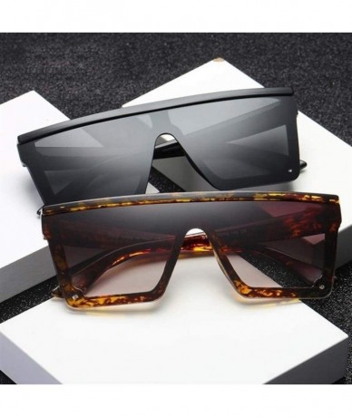 Square Sunglasses Square Gradient Glasses Designer - Black - CK199EL3EQ3 $28.51